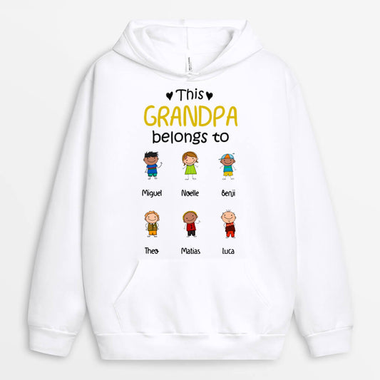 0014HUS1 Personalized Hoodie Gifts Kids Grandpa Dad
