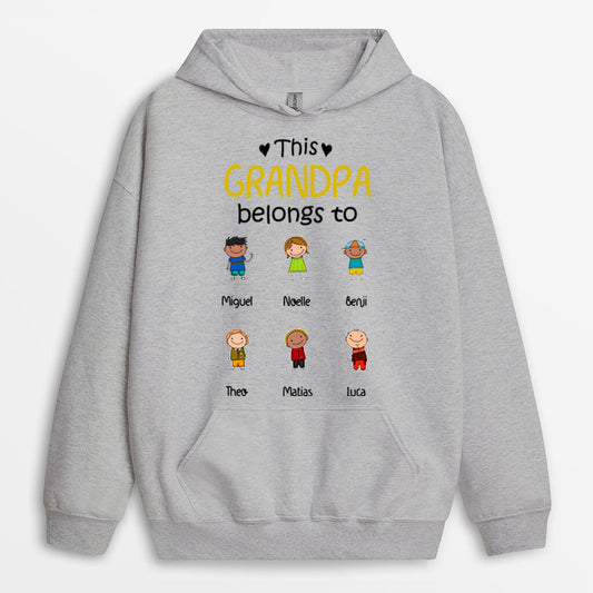 0014HUS2 Personalized Hoodie Gifts Kids Grandpa Dad