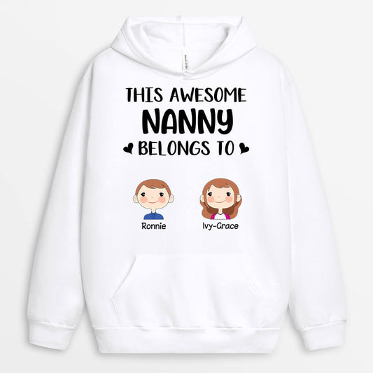 0141HUS1 Personalized Hoodie gifts Kid Grandma Mom