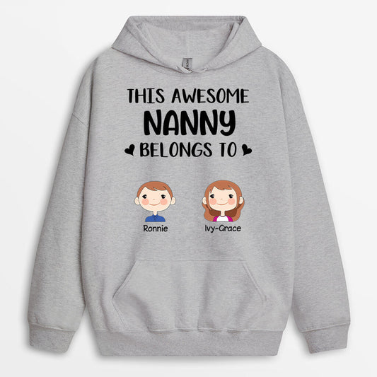 0141HUS2 Personalized Hoodie gifts Kid Grandma Mom