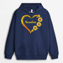 0192HUS2 Customized Hoodie presents Sunflower Grandma Mom Heart