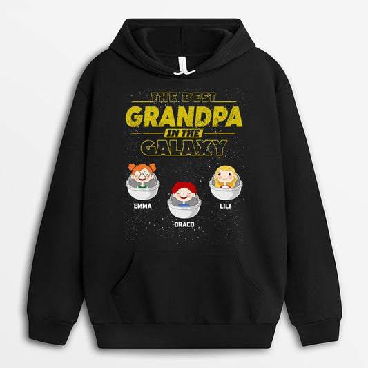 0261HUS1 Customised Hoodie gifts Kid Grandpa Dad Galaxy