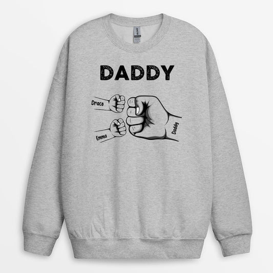 0263WUS2 Customized Sweatshirt gifts Fist Grandpa Dad