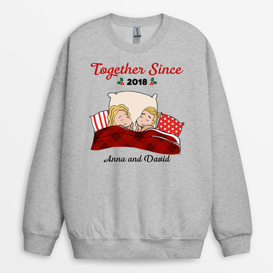 0537WUS1 Personalized Sweatshirt Gifts Couples Couples Lovers
