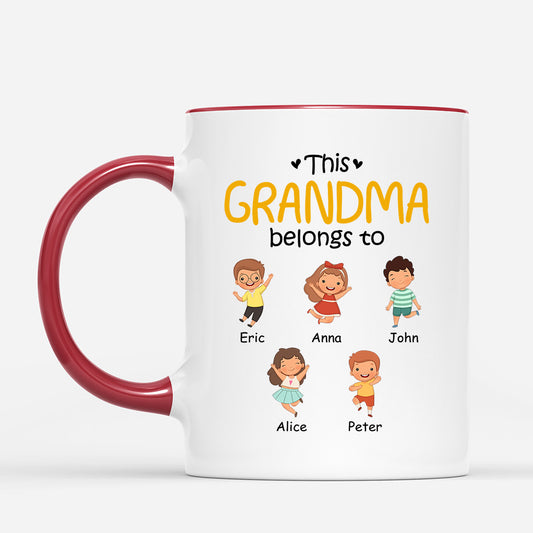 0865MUS2 Personalized Mugs Gifts Kids Grandma Mom