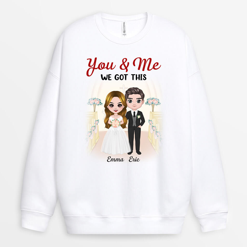 0900WUS1 Personalized Sweatshirt Gifts Wedding Couple