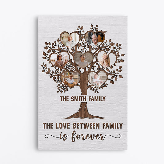 0977CUS1 Personalized Canvas Gifts Family Tree Mom Dad