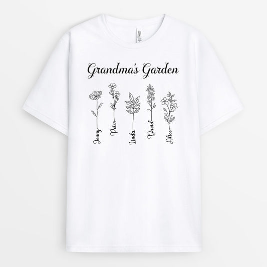 0985AUS2 Personalized T shirts Gifts Flowers Grandma Mom