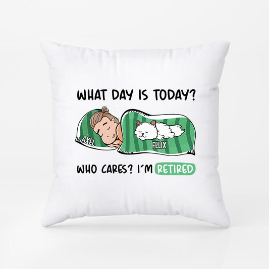1051PUS1 Personalized Pillows Gifts Retired Cat Lovers