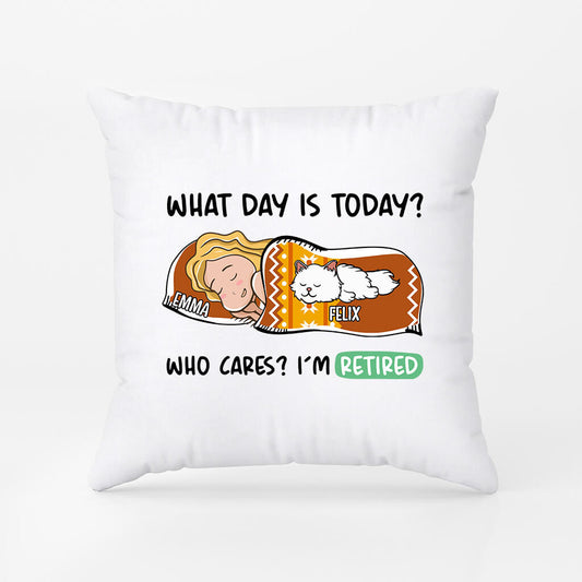 1051PUS2 Personalized Pillows Gifts Retired Cat Lovers