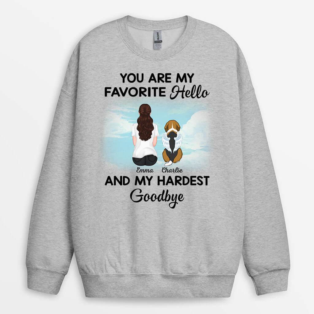 1052WUS2 Personalized Sweatshirt Gifts Memorial Dog Lovers