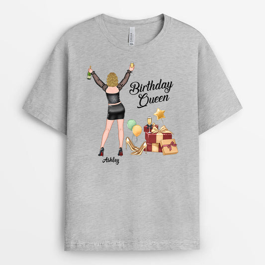 1054AUS2 Personalized T Shirts Gifts Birthday Queen Her