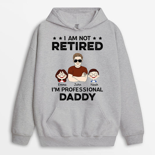 1057HUS2 Personalized Hoodies Gifts Retired Grandad