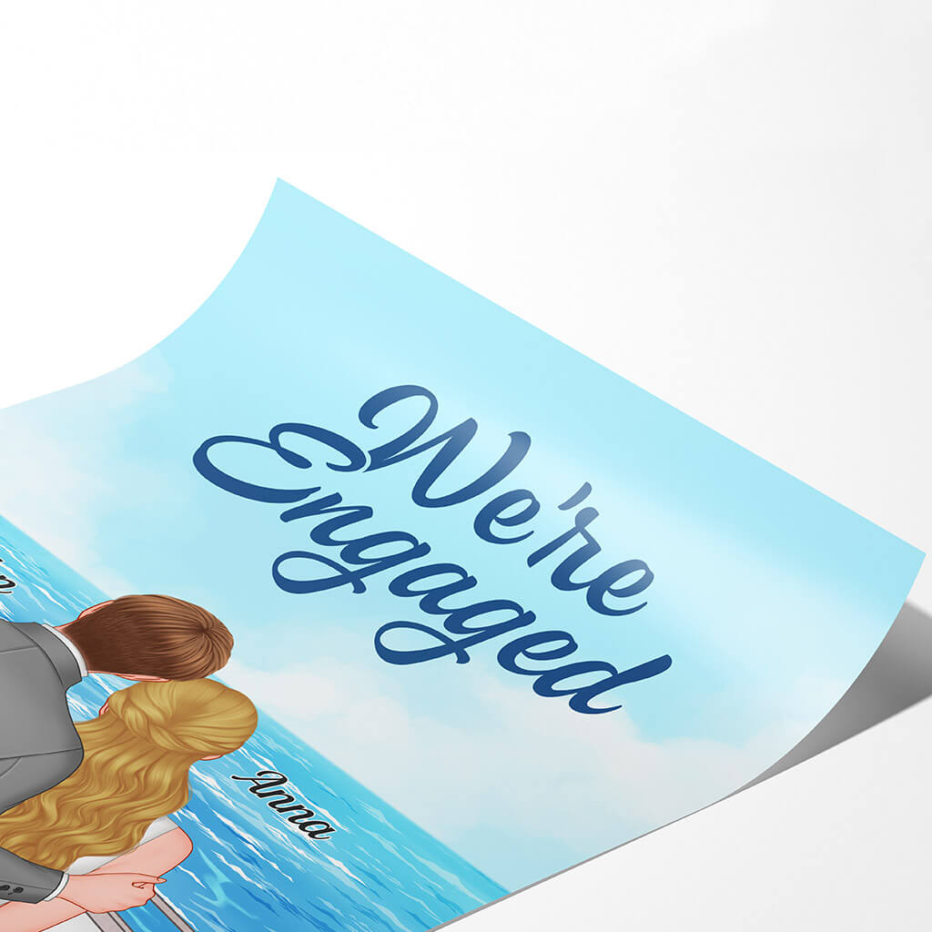 1102SUS2 Personalized Posters Gifts Engagement Couple