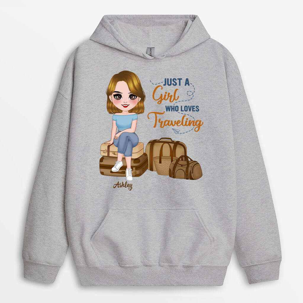 1103HUS1 Personalized Hoodie Gifts Travelling Her