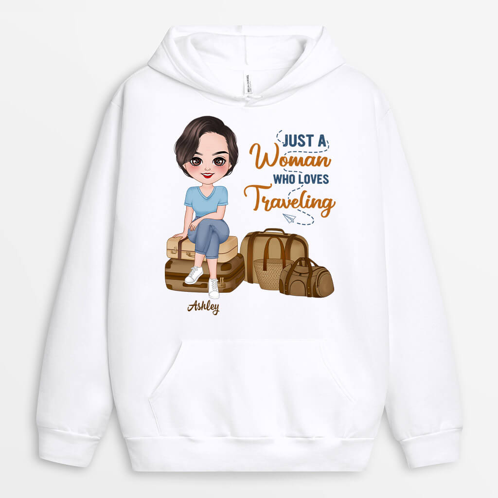 1103HUS2 Personalized Hoodie Gifts Travelling Her