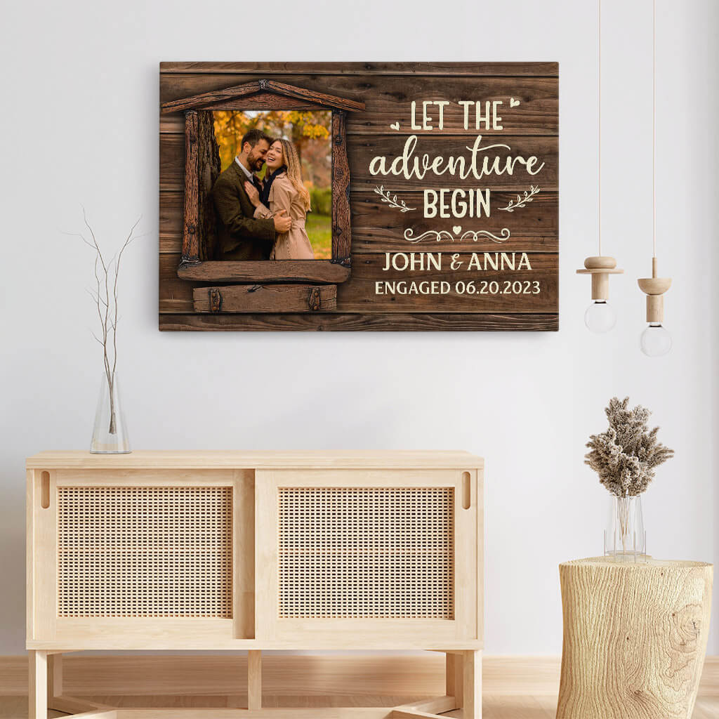 1111CUS3 Personalized Canvas Gifts Adventure Couple