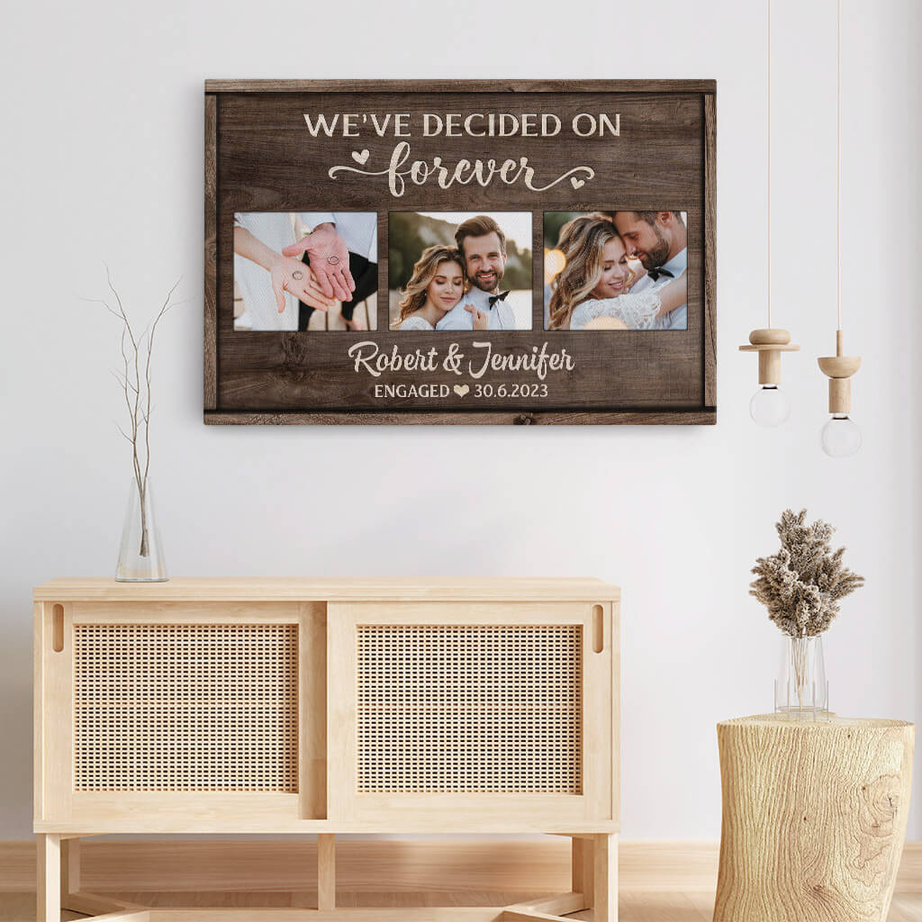 1113CUS3 Personalized Canvas Gifts Decided Forever Couple