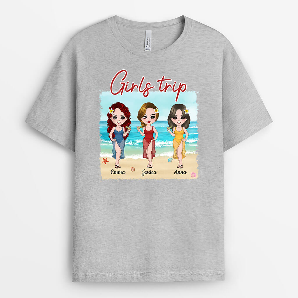 1114AUS1 Personalized T Shirts Gifts Girls Trip Her