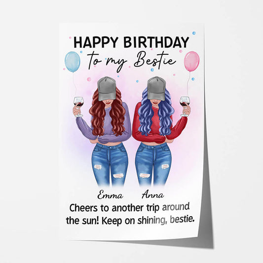 1127SUK1 Personalised Poster Gifts Birthday BestFriend