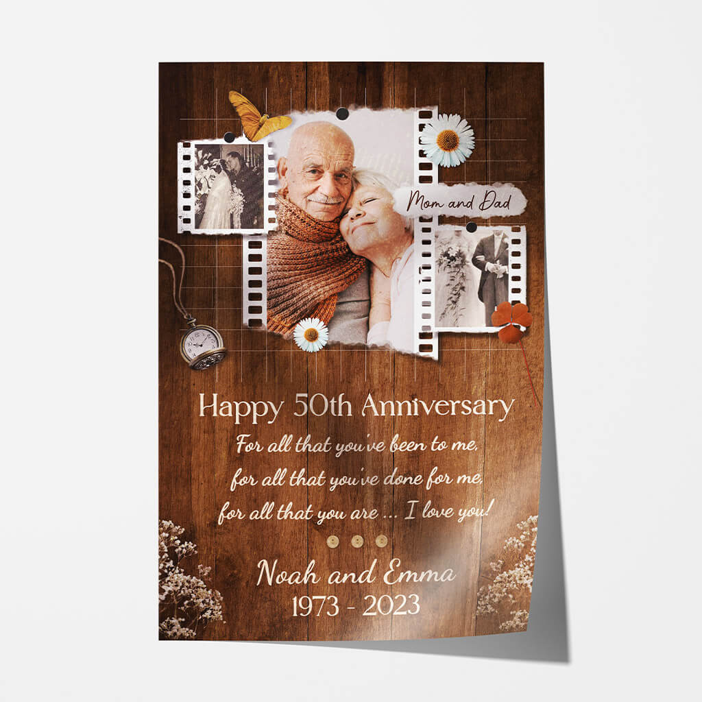 1132SUS1 Personalized Posters Gifts Anniversary Mom Dad Couples