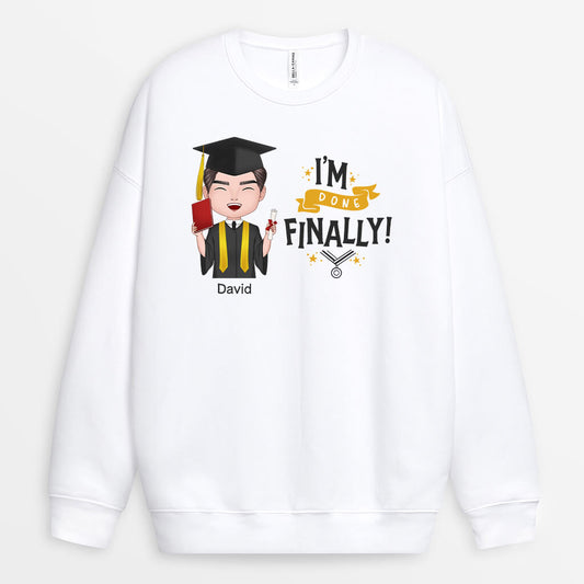1137WUS2 Personalized Sweatshirt Gifts Done Graduates