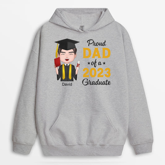 1138HUS1 Personalized Gifts Hoodie Proud Dad Mom Graduate
