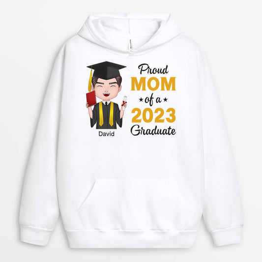 1138HUS2 Personalized Gifts Hoodie Proud Dad Mom Graduate