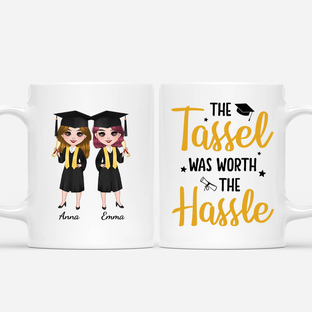 1144MUS1 Personalized Mugs Gifts Tassel Hassel Graduation Friends