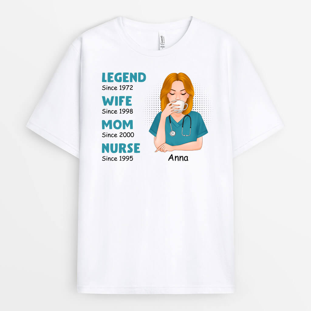1145AUS1 Personalized T Shirts Gifts Awesome Nurse Mom Her