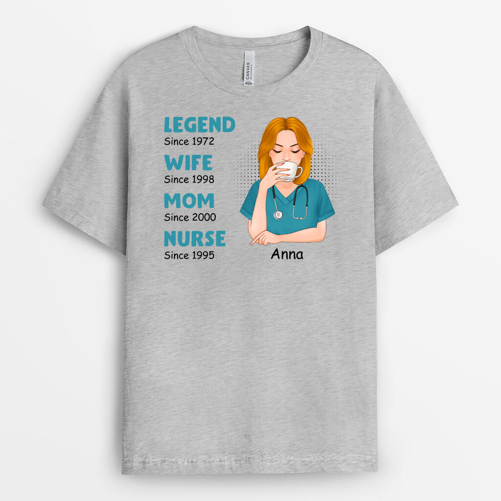 1145AUS2 Personalized T Shirts Gifts Awesome Nurse Mom Her