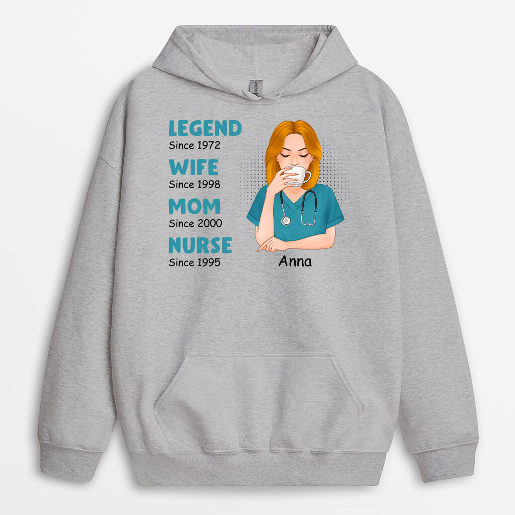 1145HUS2 Personalized Hoodie Gifts Awesome Nurse Mom Her