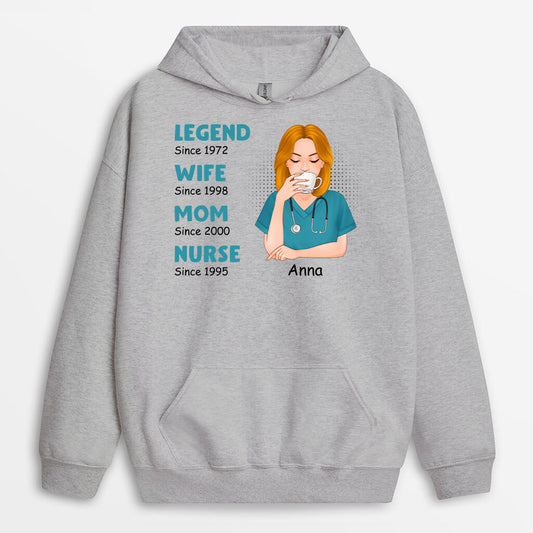 1145HUS2 Personalized Hoodie Gifts Awesome Nurse Mom Her