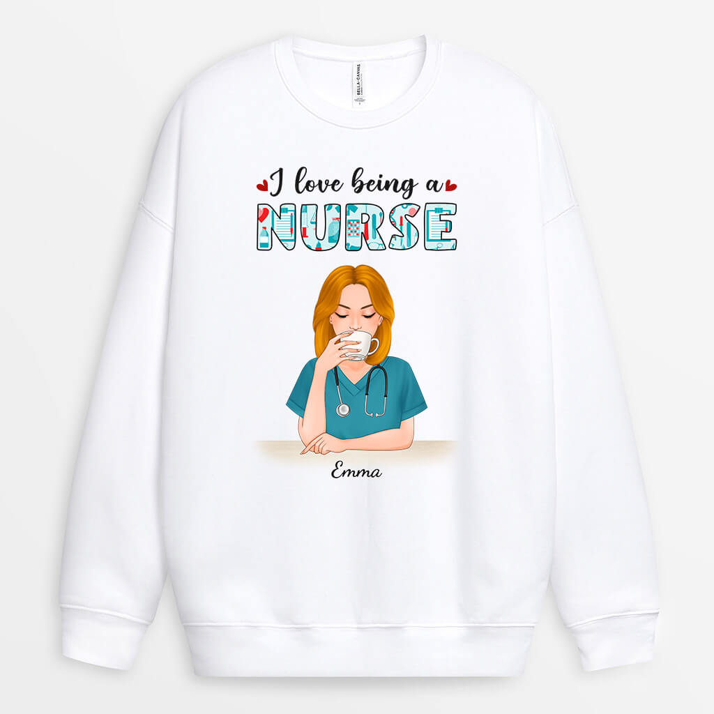 1149WUS2 Personalized Sweatshirt Gifts Nurse