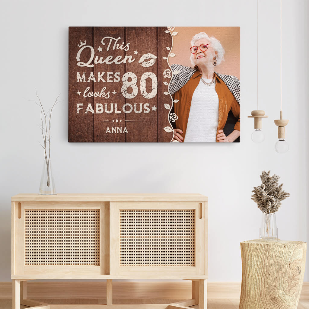 1165CUS3 Personalized T Shirts Gifts Queen Fabulous Grandma
