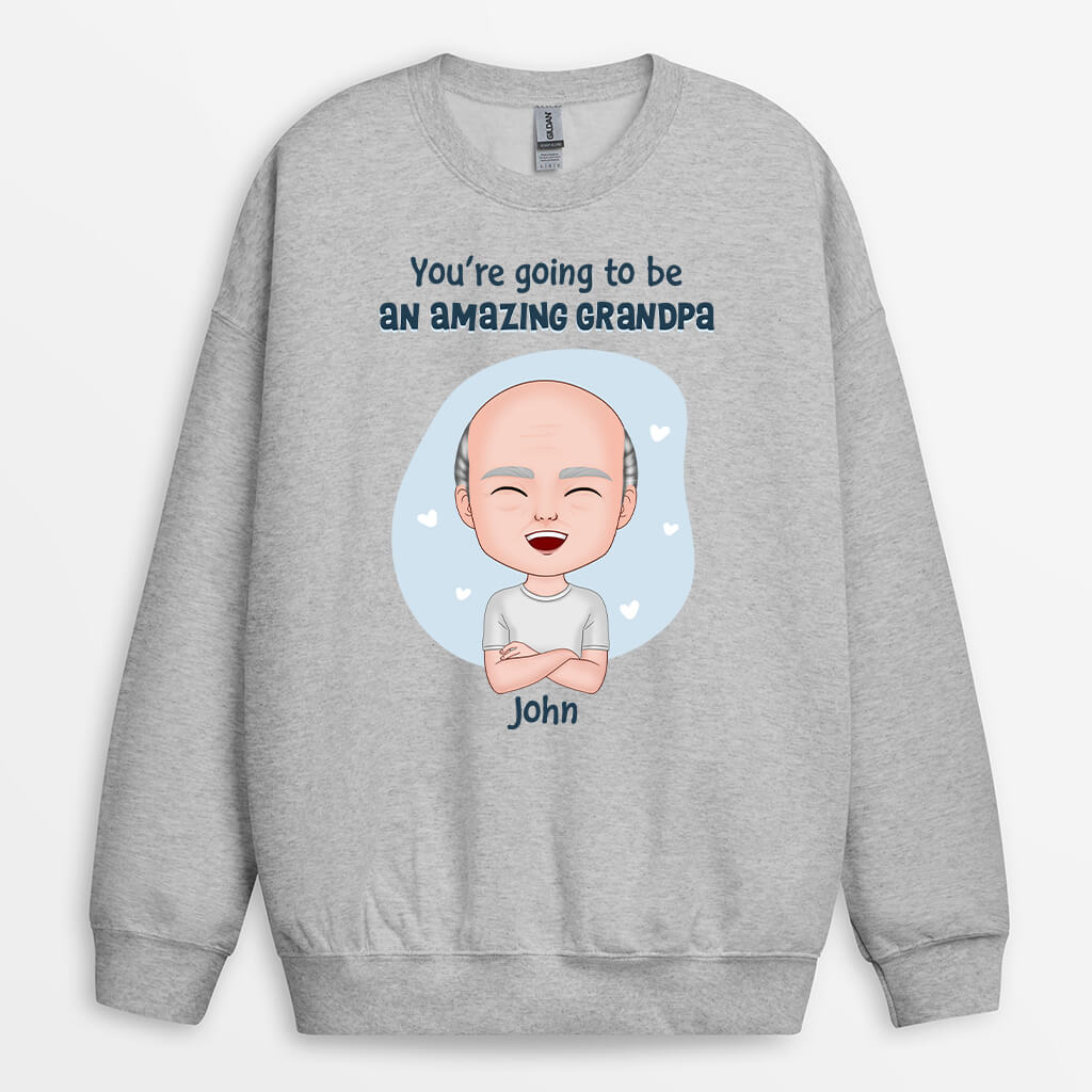 1172WUS2 Personalized Sweatshirt Gifts Amazing Dad
