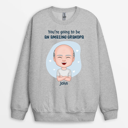 1172WUS2 Personalized Sweatshirt Gifts Amazing Dad