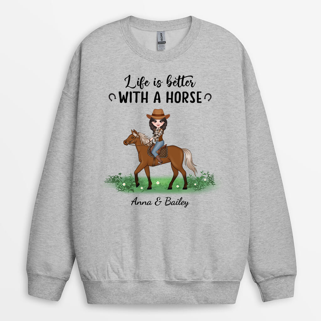1184WUS1 Personalized Sweatshirt Gifts Life Better PetLovers