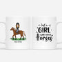 1185MUS1 Personalized Mugs Gifts Girl Horse Lovers Her