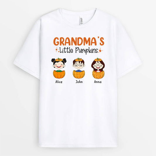 1213AUS1 Personalized T Shirt Gifts Pumpkin Grandma