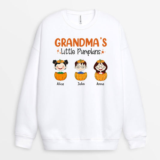 1213WUS1 Personalized Sweatshirt Gifts Pumpkin Grandma
