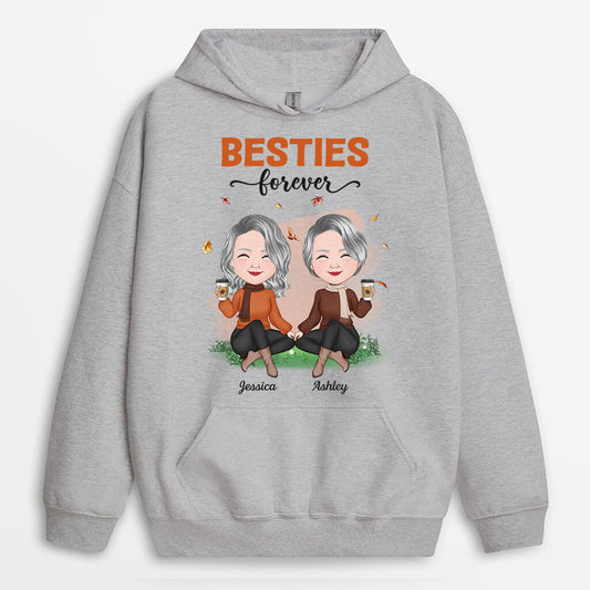 1214HUS2 Personalized Hoodie Gifts Besties Fall Friends