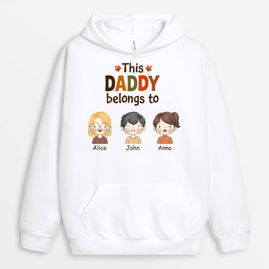 1215HUS1 Personalized Hoodies Gifts Fall Belongs Grandpa Dad