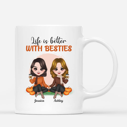 1218MUS1 Personalized Mugs Gifts Life Better Friend