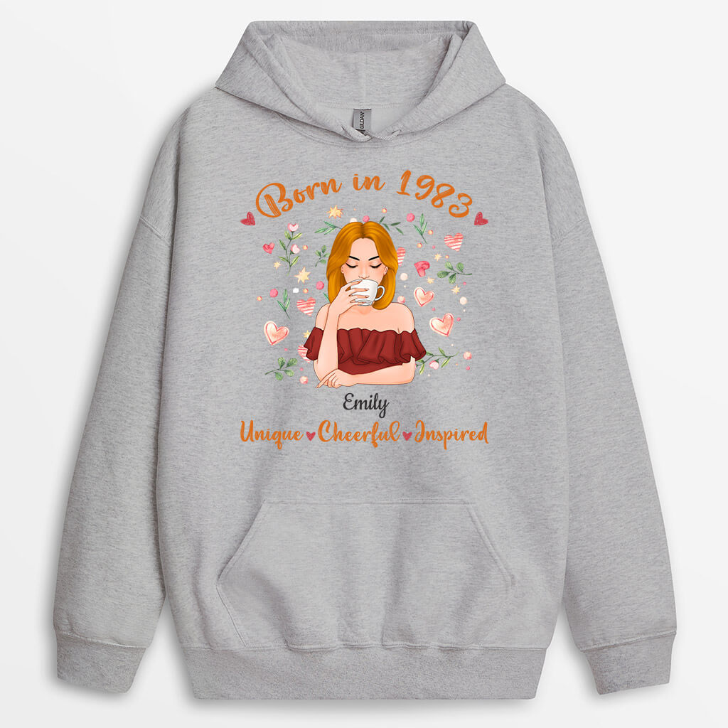 1232HUS2 Personalized Hoodies Gifts Born 1993 Him Her