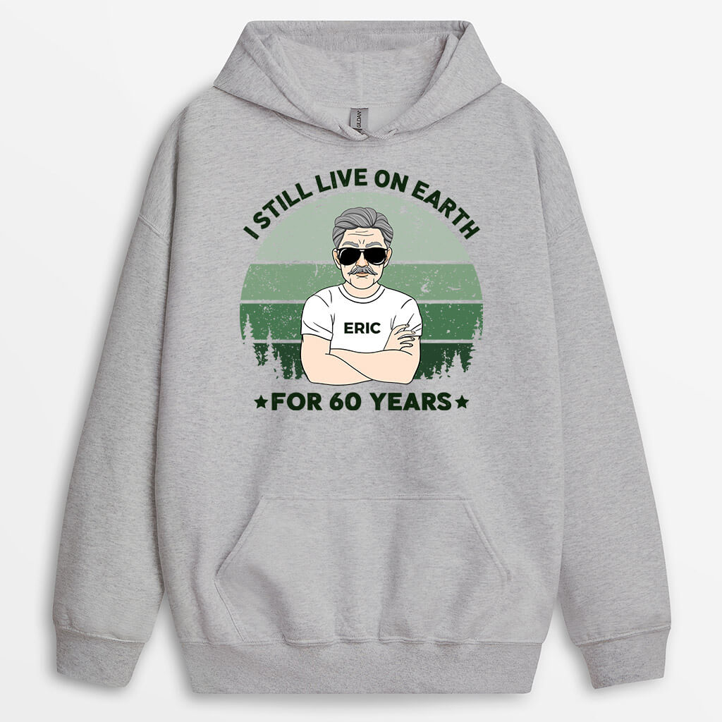 1238HUS1 Personalized Hoodies Gifts Live 60th Dad Grandpa