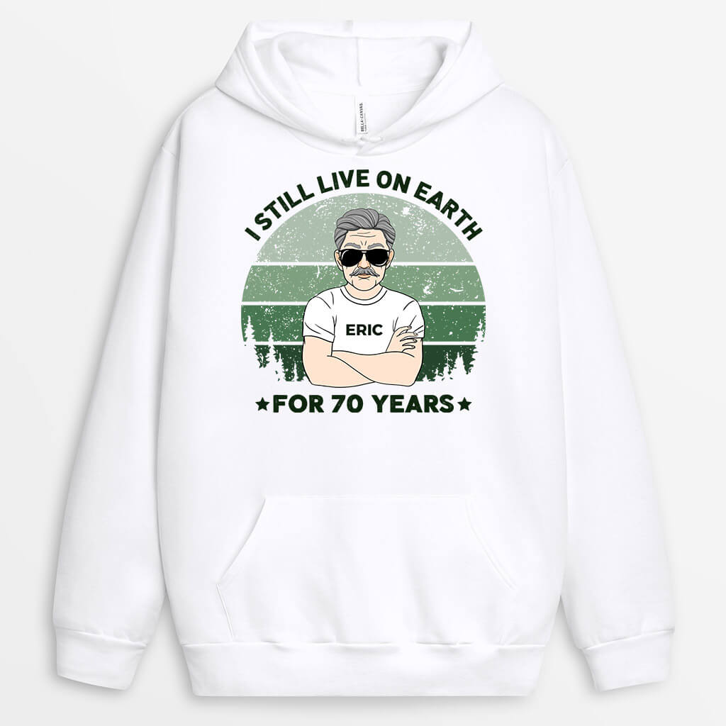 1238HUS1 Personalized Hoodies Gifts Live 70th Dad Grandpa