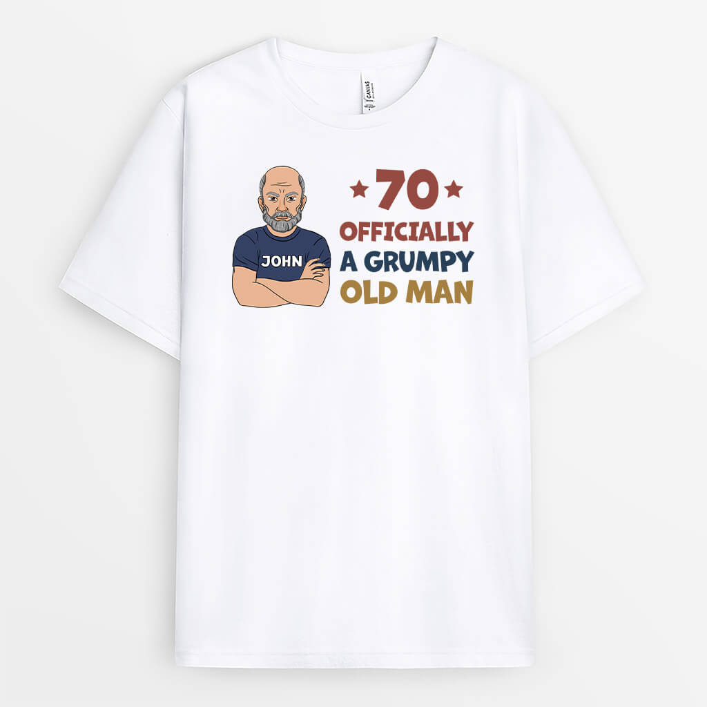1239AUS1 Personalized T Shirts Gifts 60 Grumpy Birthday Him