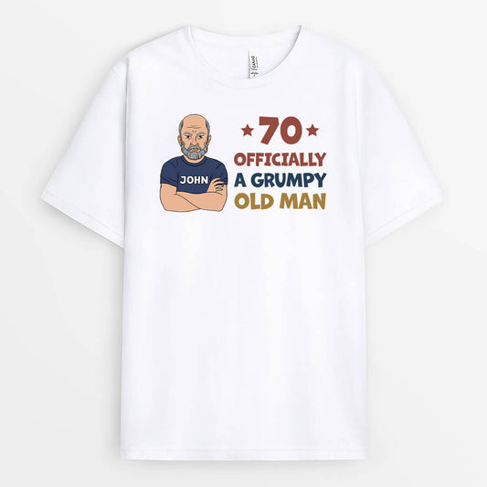 1239AUS1 Personalized T Shirts Gifts 60 Grumpy Birthday Him