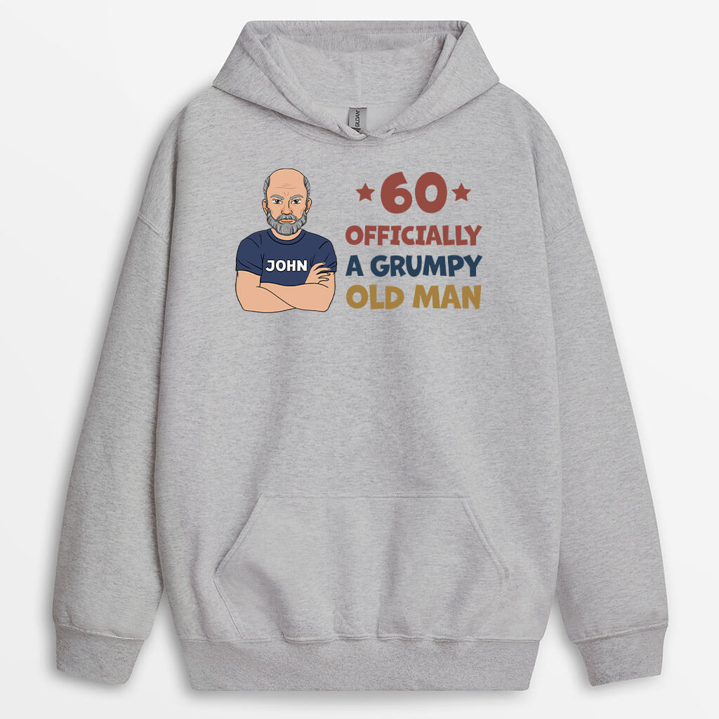1239HUS2 Personalized Hoodies Gifts 70 Grumpy Birthday Him